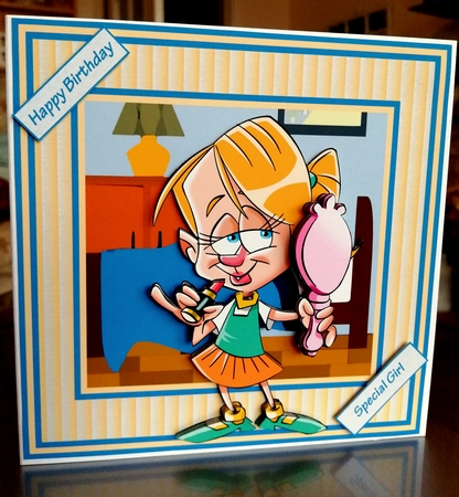 A new lipstick 6x6 card by CAROL LODGE