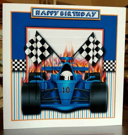 BLUE RACING CAR MINI KIT  by CAROL LODGE