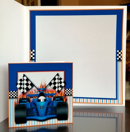 BLUE RACING CAR MINI KIT  by CAROL LODGE
