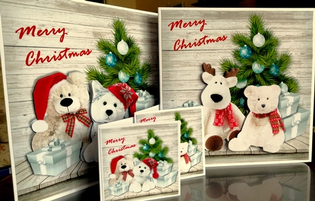 Kit 2 Mini Kits Christmas Teddies by CAROL LODGE
