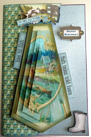 Fishing Themed Tie Card  by CAROL LODGE