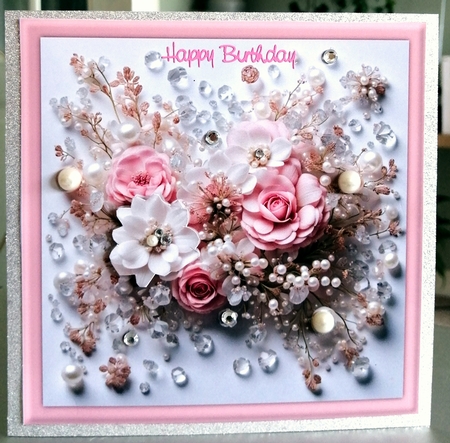 Roses and Pearls Bouquet by CAROL LODGE