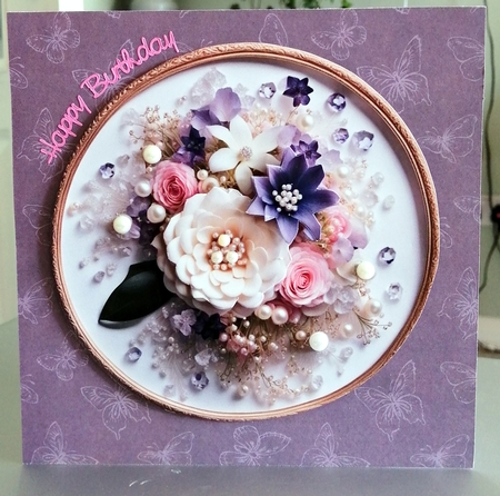 A Touch of Purple Floral Bouquet by CAROL LODGE