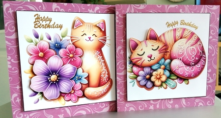 Gingerbread Kitten Card Toppers by CAROL LODGE
