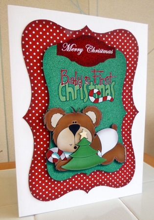 Scallop Topper cute  baby teddie by CAROL LODGE
