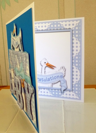 New Baby Boy Square Insert by CAROL LODGE