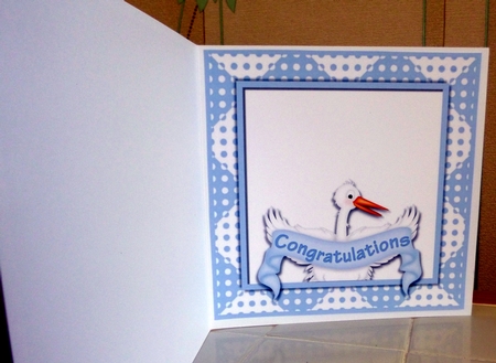 New Baby Boy Square Insert by CAROL LODGE