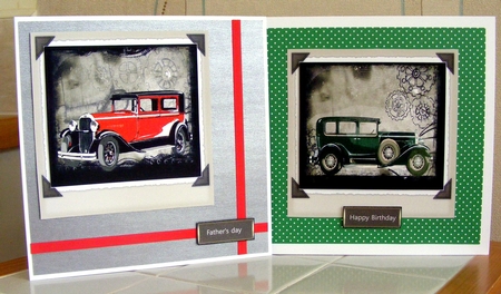 Vintage car toppers by CAROL LODGE