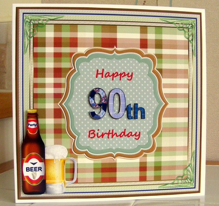 Happy 90th Birthday Pattern Topper by CAROL LODGE