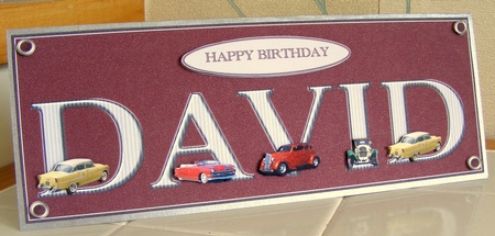 Large DL name card (David). by CAROL LODGE