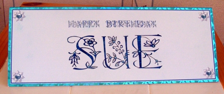 Large DL name card (Sue) by CAROL LODGE
