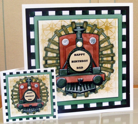 Birthday - Dad  - Train Front by CAROL LODGE