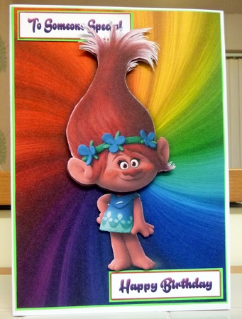 Trolls Poppy A5 Decoupage by CAROL LODGE