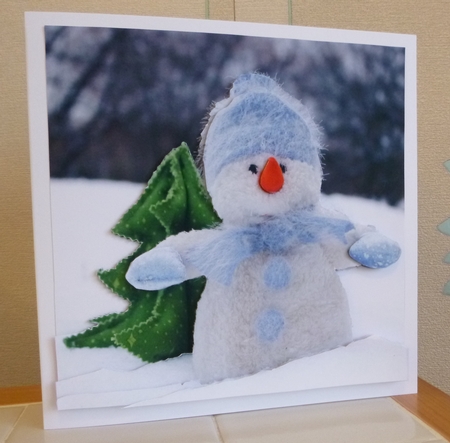 Yule Tide Magic - Knitted Snowman - 3D Decoupage kit + Insert & Gift Tag by CAROL LODGE