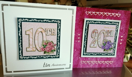Floral Anniversary Toppers 1st - 30th by CAROL LODGE
