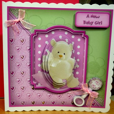 New Baby Girl Teddy by CAROL LODGE