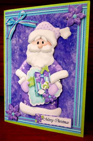Lovely Santa in Purple Suit by CAROL LODGE