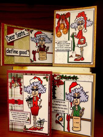 Selection of 4 Stella Christmas Toppers 2 by CAROL LODGE