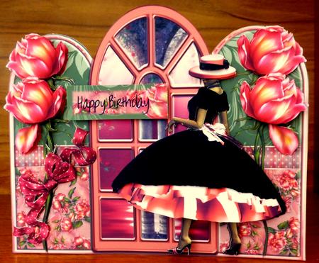 Pink Petticoat Skirt Window Topper Mini Kit by CAROL LODGE