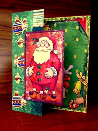 Santa Clause Fold Back Card by CAROL LODGE