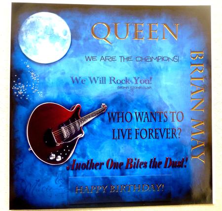 Queen (brian May) Birthday - Blue by CAROL LODGE
