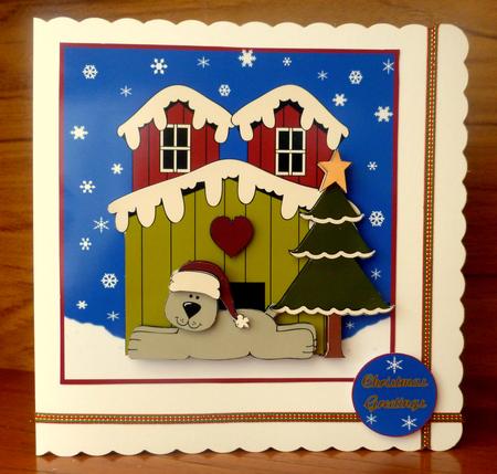 Christmas Doghouse by CAROL LODGE