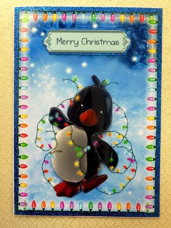 Penguin Putting Up the Lights Mini Kit by CAROL LODGE