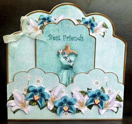 Teal Lily Best Friends Scallop Fashion Tag Cf Mini Kit by CAROL LODGE
