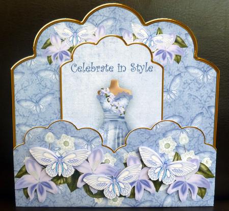 Blue Butterfly Celebrate in Style Fashion Tag Cf Minikit by CAROL LODGE