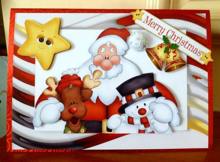 Santa and Friends with Cheeky Star A5 Insert Words by CAROL LODGE