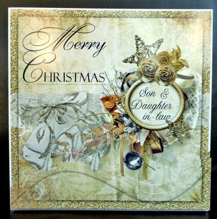 Golden Christmas Son & Daughter-in-law Bottom Swirl Stacker by CAROL LODGE
