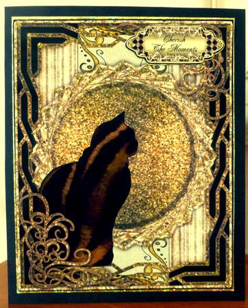 Cat in Thoughts Card Front by CAROL LODGE