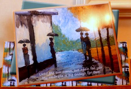 Over the Top Tent Card - Rainy Day in Africa by CAROL LODGE