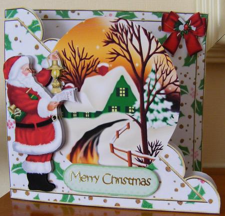 Santa Over the Edge Insert by CAROL LODGE