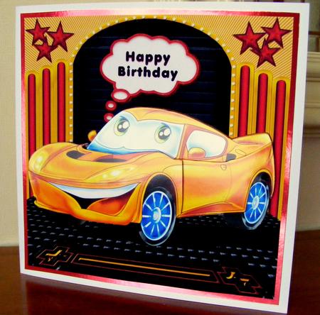 Yellow Racing Car by CAROL LODGE