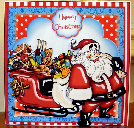 Santa's Here!! Card Front Kit by CAROL LODGE