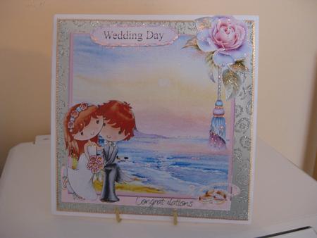 Penny's Special Day Beach Wedding Card Topper & Decoupage by Carol Manifield