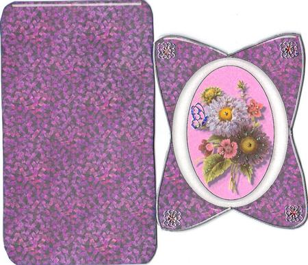 Purple Sympathy Shaped Card by Carol N Watson