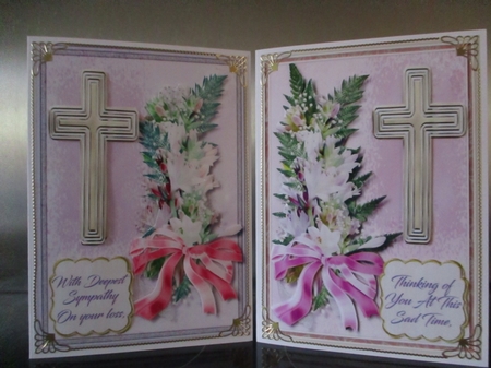 Two Beautiful Sympathy Toppers  by Carol Pemberton