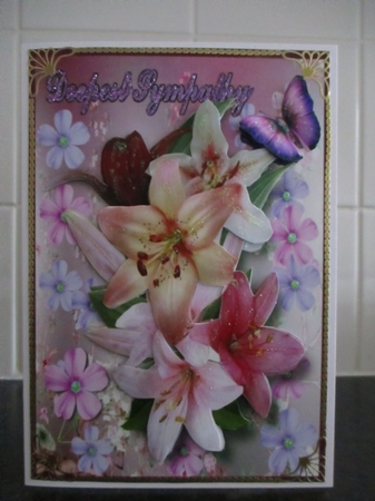 deepest sympathy with lilies by Carol Pemberton