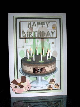 Choc Mint Birthday Cake Card by Carol Pemberton