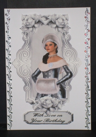 Through the Looking Glass 1 - 7.5 x 5 inch topper with decoupage by Carol Pulford