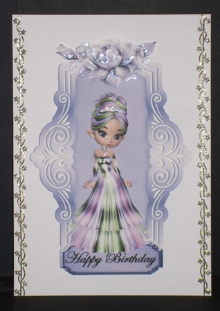 Through the Looking Glass 3 - 7 x 5 inch topper with decoupage by Carol Pulford