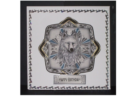 Sacred Spirit - 6 x 6inch topper with decoupage by Carol Pulford