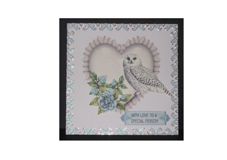 Bird of Prey - A5 topper with decoupage by Carol Pulford