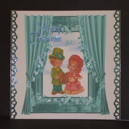 Carol Singing - 7 x 6 inch topper with decoupage by Carol Pulford