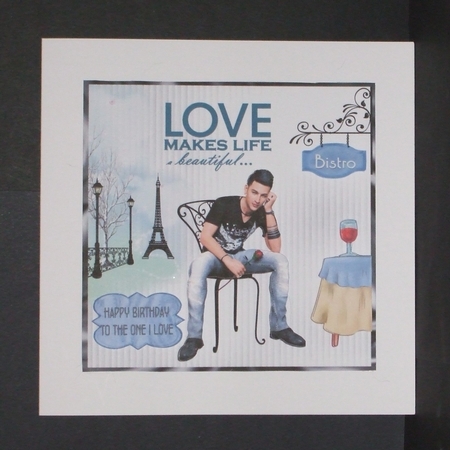 So in Love - 6x6 inch topper with decoupage by Carol Pulford