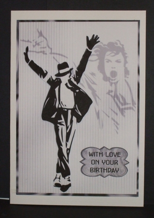 The Legend 1 - A5 card front with decoupage by Carol Pulford