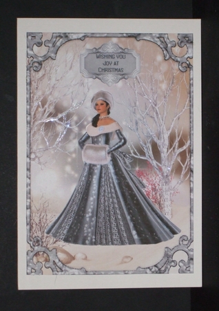 A Christmas Fairytale - A5 card front with decoupage by Carol Pulford