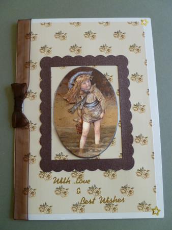 Cream & Gold Embossed Floral by Carol Sear
